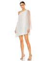 Cocktail Dresses Short High Low Beaded Cocktail Mini Dress White
