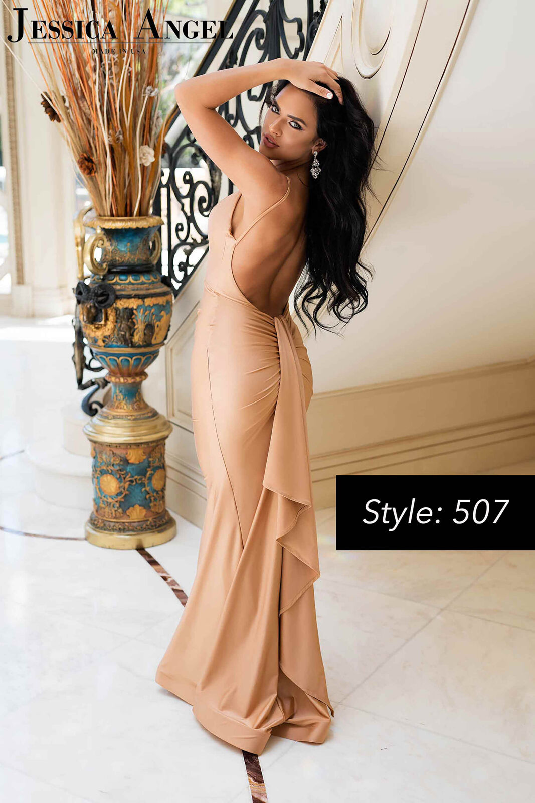 Prom Dresses Long Formal Prom Ruffle Dress Champagne