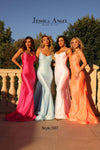 Prom Dresses Long Formal Prom Ruffle Dress Hot Pink