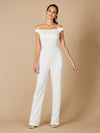 Jumpsuit Long Beaded Formal Jumpsuit Ivory