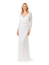 Wedding Dresses Long Beaded Wedding Bridal Dress Ivory