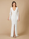 Wedding Dresses Long Slit Wedding Simple Dress Ivory