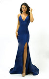 Prom Dresses Prom Long Fitted Slit Formal Dress Royal