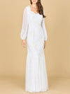 Wedding Dresses Beaded Bridal Gown Long Mermaid Wedding Dress Ivory