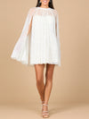 Wedding Dresses Short Beaded Bridal Cape Wedding Dress Ivory