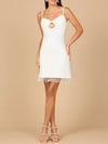 Cocktail Dresses Short Beaded Mini Fringe Cocktail Dress Ivory