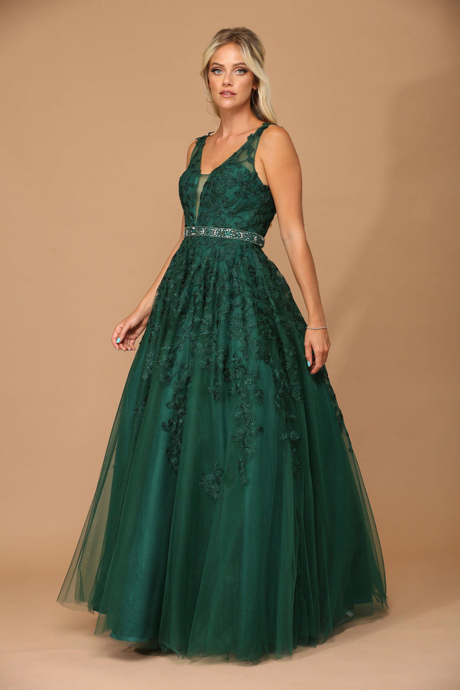 Long Formal Sleeveless Prom Ball Gown