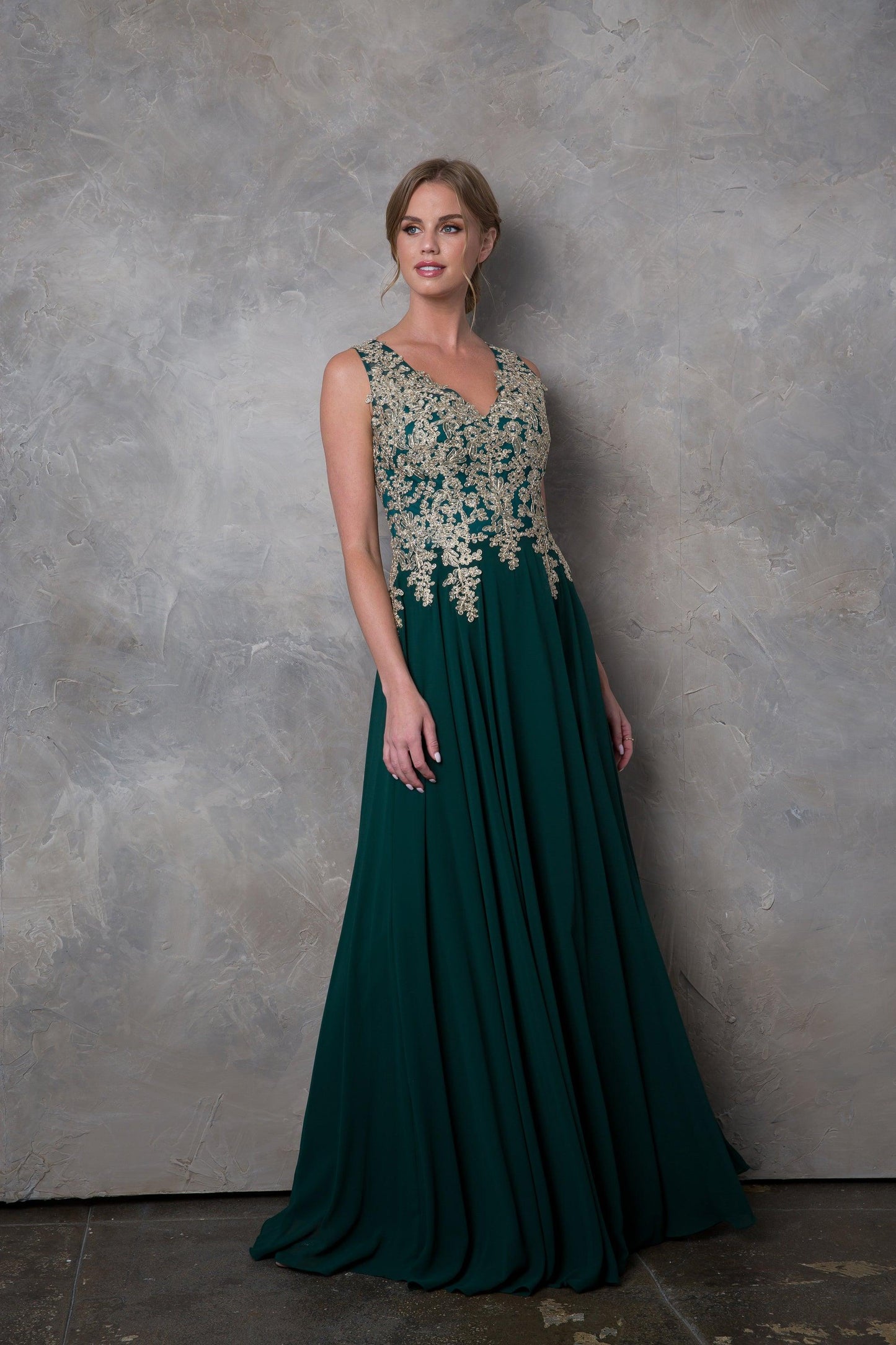 Long Mother of the Bride Chiffon Formal Dress