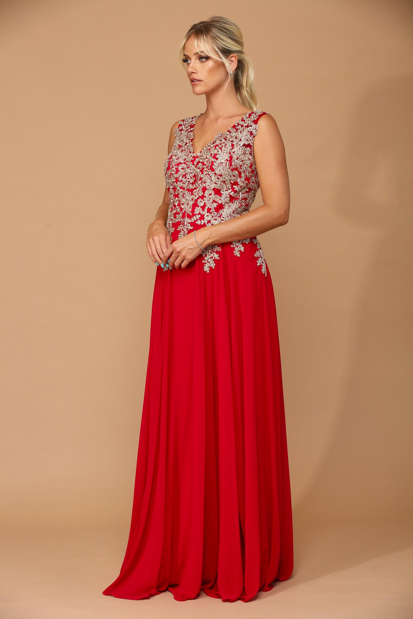 Long Mother of the Bride Chiffon Formal Dress