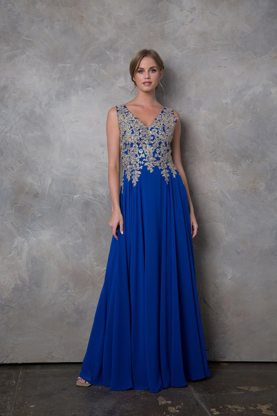 Long Mother of the Bride Chiffon Formal Dress