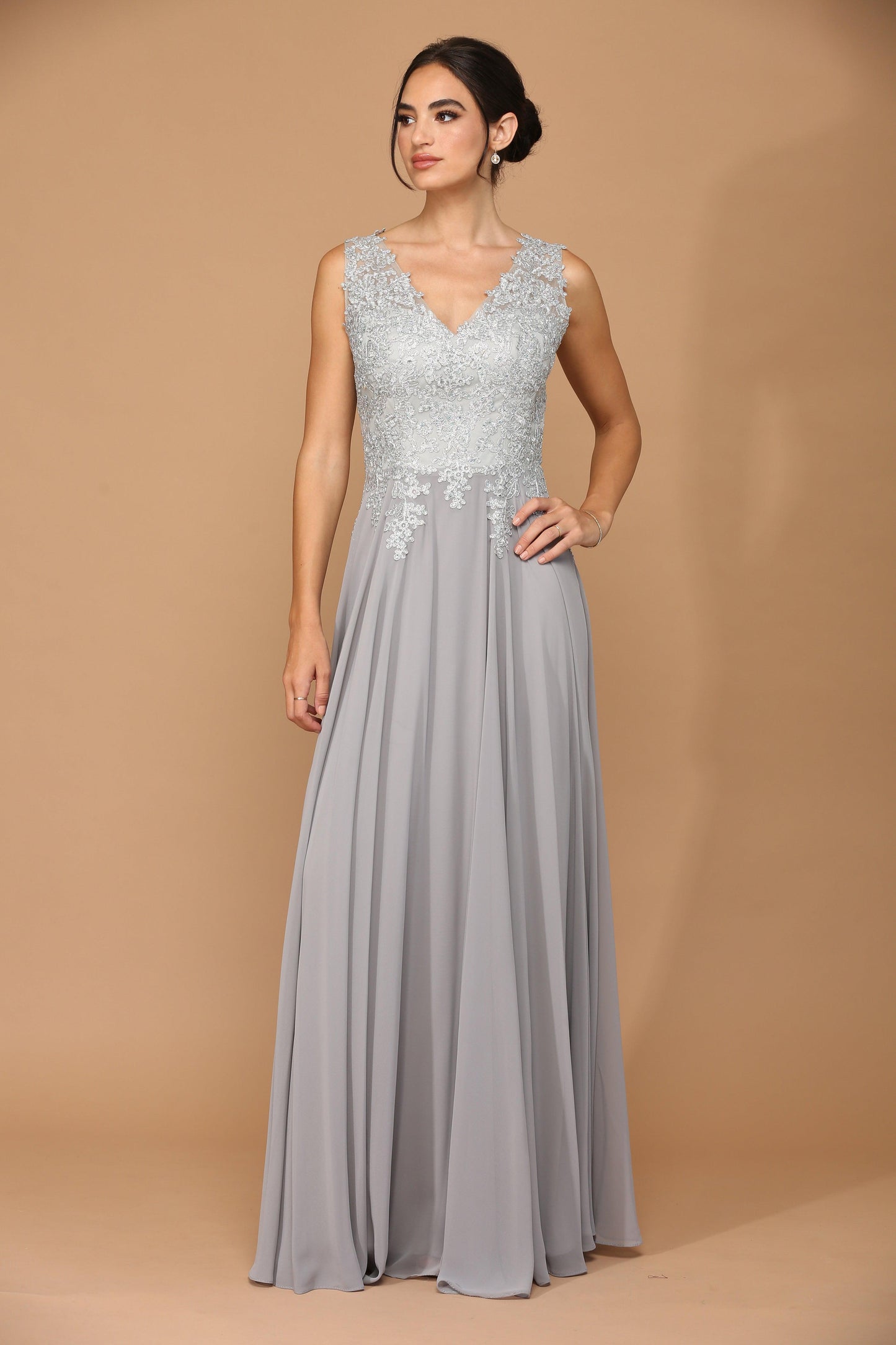 Long Mother of the Bride Chiffon Formal Dress
