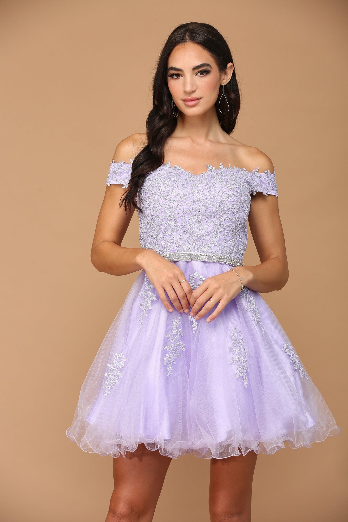 Prom Short Off Shoulder Lace Cocktail Party Dress