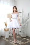 Prom Short Off Shoulder Lace Cocktail Party Dress