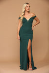 Long Off Shoulder Formal Evening Prom Dress