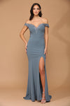 Long Off Shoulder Formal Evening Prom Dress