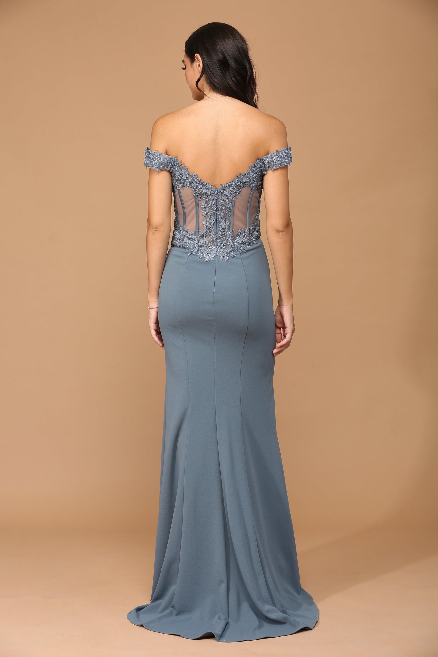 Long Off Shoulder Formal Evening Prom Dress