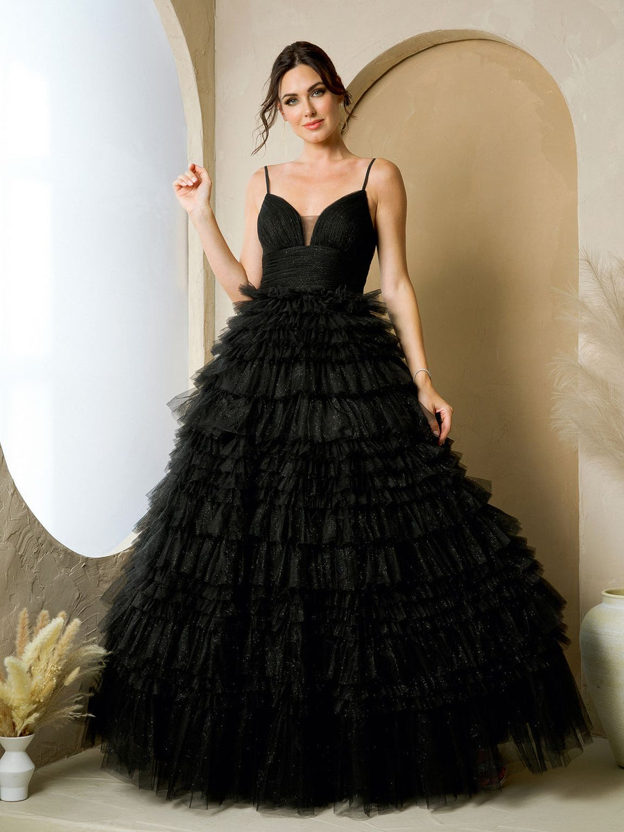 Formal Dresses  Formal Long Glitter Ball Gown Prom Dress Black