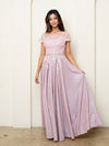 Mother of the Bride Dresses Long Mother of the Bride Formal Metallic Dress Dusty Rose