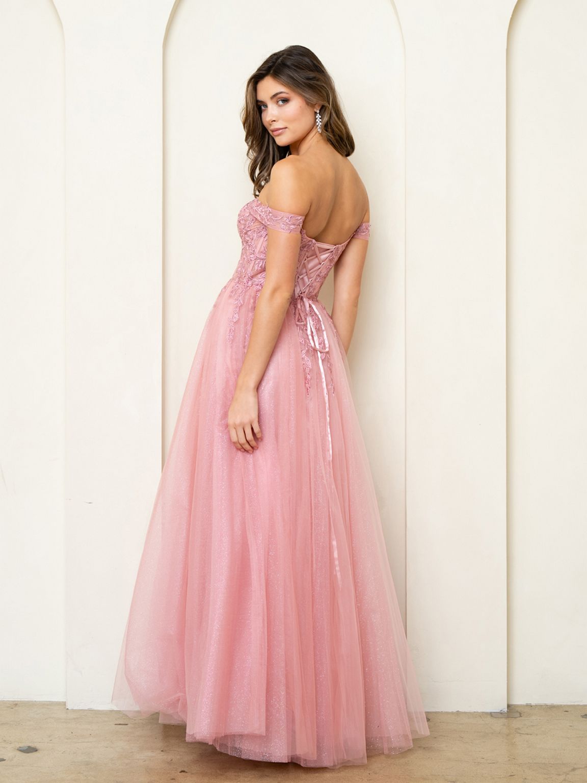 Prom Dresses  Long Formal A Line Slit Prom Dress Dusty Rose