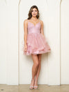 Cocktail Dresses Prom Short A Line Homecoming Glitter Cocktail Dress Dusty Rose