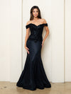 Prom Dresses Glitter Long Mermaid Formal Beaded Prom Dress Black