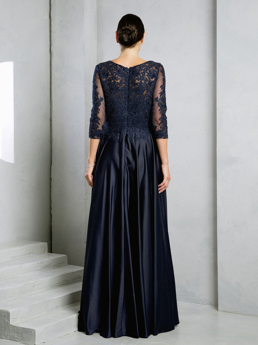 Mother of the Bride Dresses Long Formal Mother of the Bride Lace Dress Navy