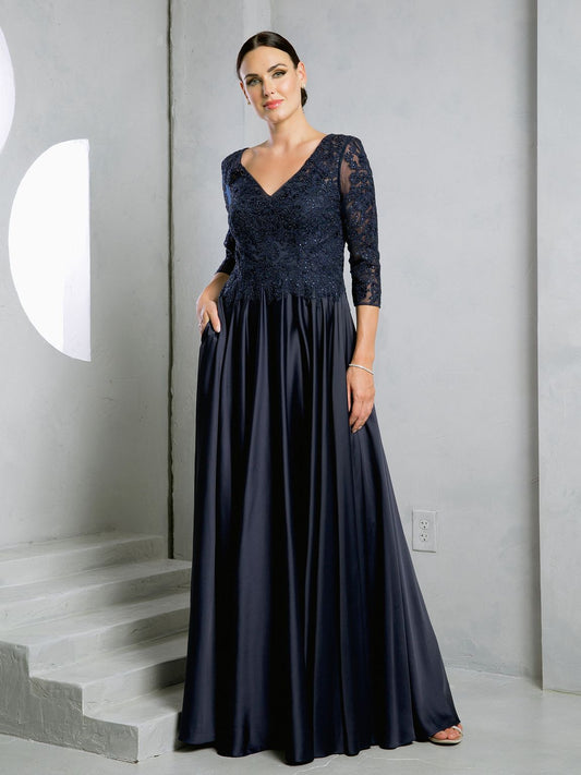 Mother of the Bride Dresses Long Formal Mother of the Bride Lace Dress Navy
