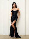 Prom Dresses Long Formal Beaded Corset Prom Dress Black