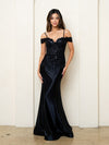 Prom Dresses Long Formal Fitted Sequin Prom Dress Black