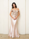 Prom Dresses Long Formal Fitted Sequin Prom Dress Champagne