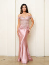 Prom Dresses Long Formal Fitted Sequin Prom Dress Mocha