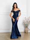 Prom Dresses Long Formal Fitted Sequin Prom Dress Navy