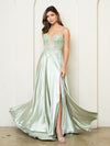 Prom Dresses A Line Long Formal Lace Sequin Prom Dress Pistachio