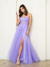 Prom Dresses Long Ball Gown Beaded Sequin Prom Dress Lilac