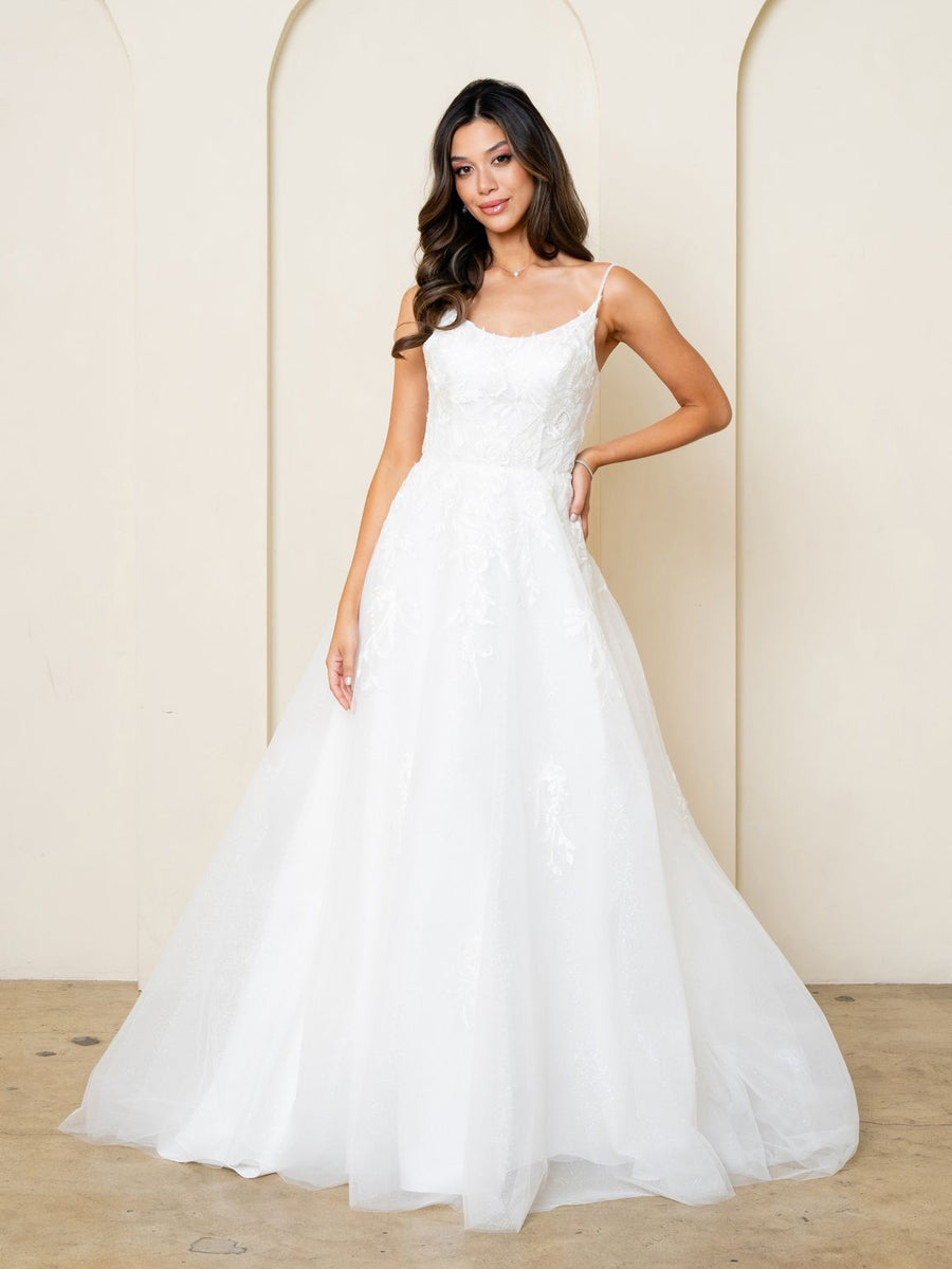 Wedding Dresses Bridal Gown Long A Line Lace Wedding Dress Off White