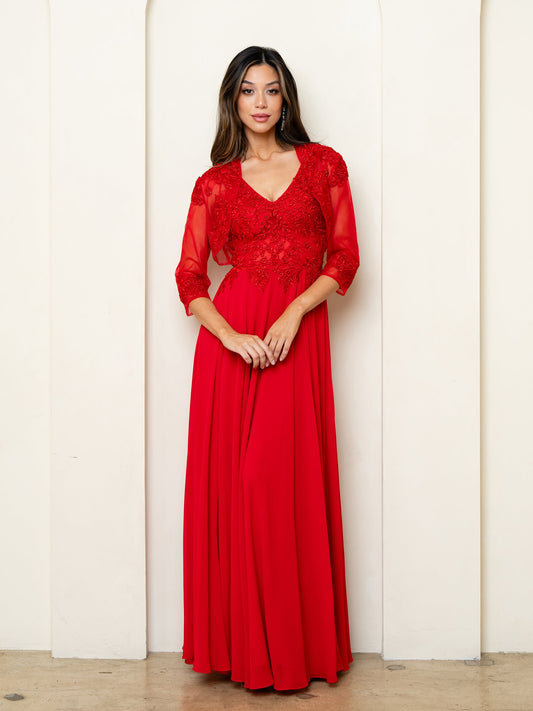 Mother of the Bride Dresses A Line Long Mother of the Bride Formal Dress Red