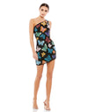 Cocktail Dresses Short Butterfly Sequin Cocktail Mini Dress Black Multi