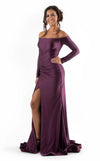 Prom Dresses Long Slit Formal Slit Evening Dress Plum