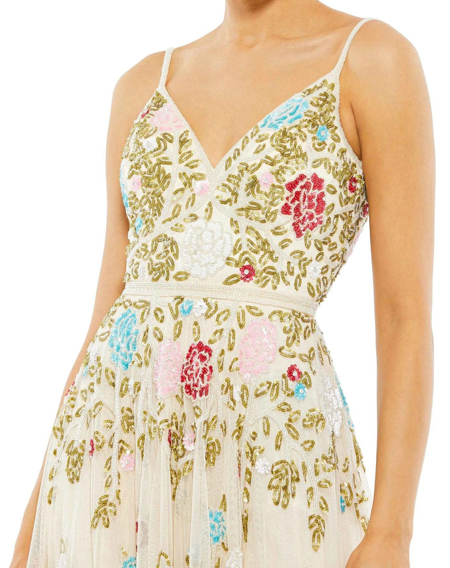 Mac Duggal Long Formal Floral Prom Dress 5400 Sale