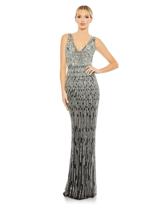 Prom Dresses Prom Formal Long Sequin Dress Black Silver