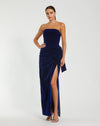 Prom Dresses Long Formal Fitted Velvet Prom Dress Cobalt