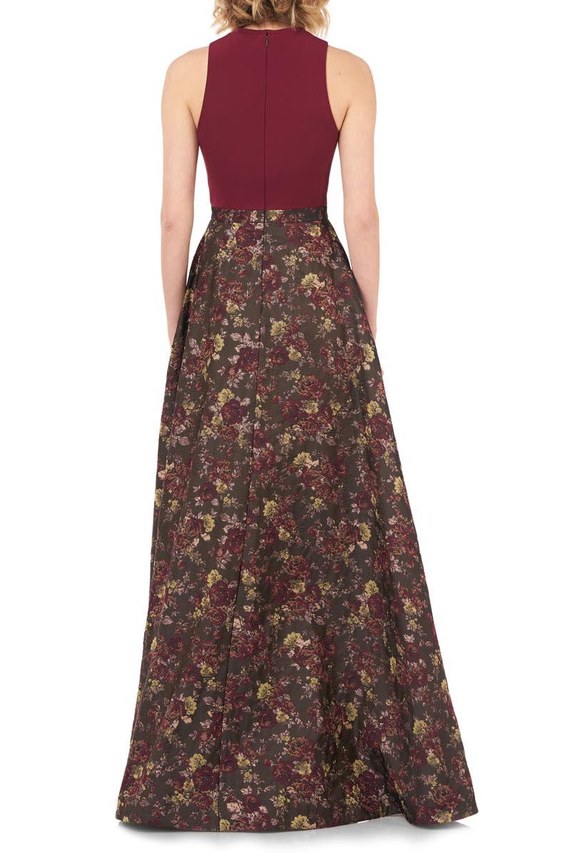 Formal Dresses Long Floral Print Formal dress BURGANDY MULTI