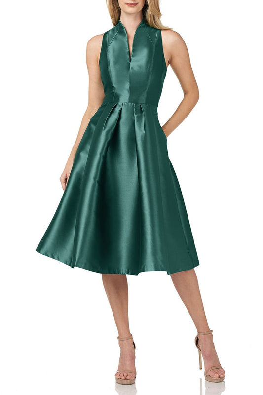 Cocktail Dresses Short Sleeveless Midi Length Cocktail Dress VIBRANT GREEN