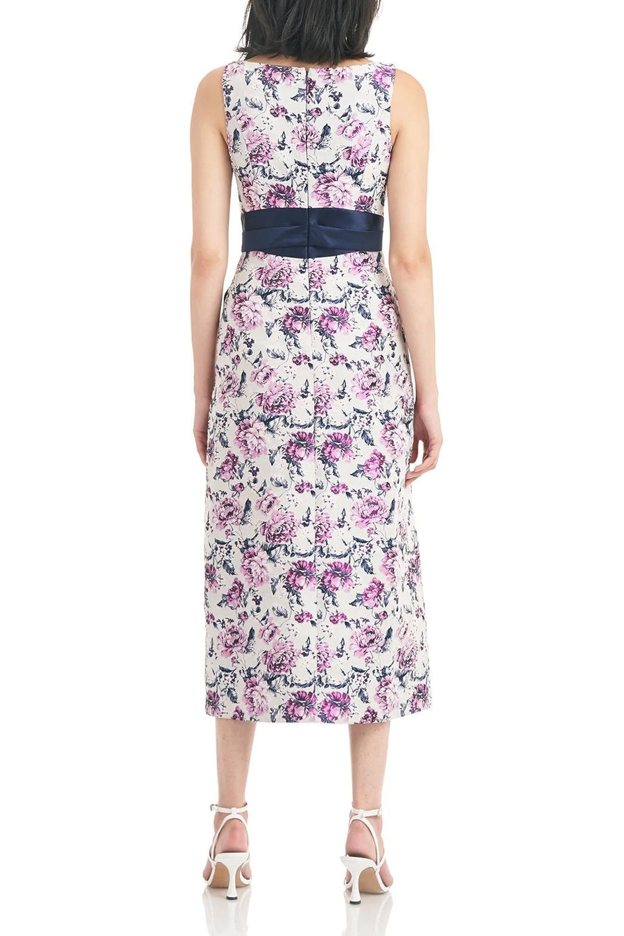 Formal Dresses Tea Length Sleeveless Formal Dress MAGENTA