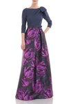 Formal Dresses Long 3/4 Sleeve Floral Formal Dress CERISE SLATE
