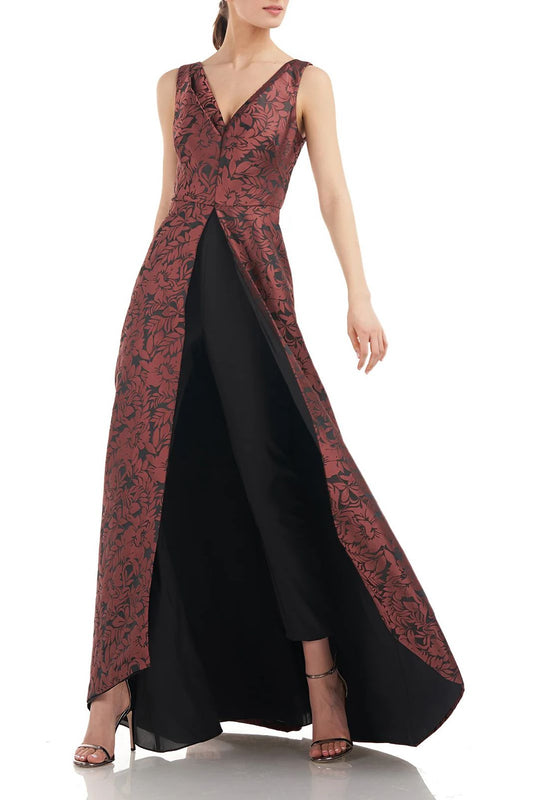 Jumpsuit Floral Print Sleeveless Jumpsuit DEEP BERRY