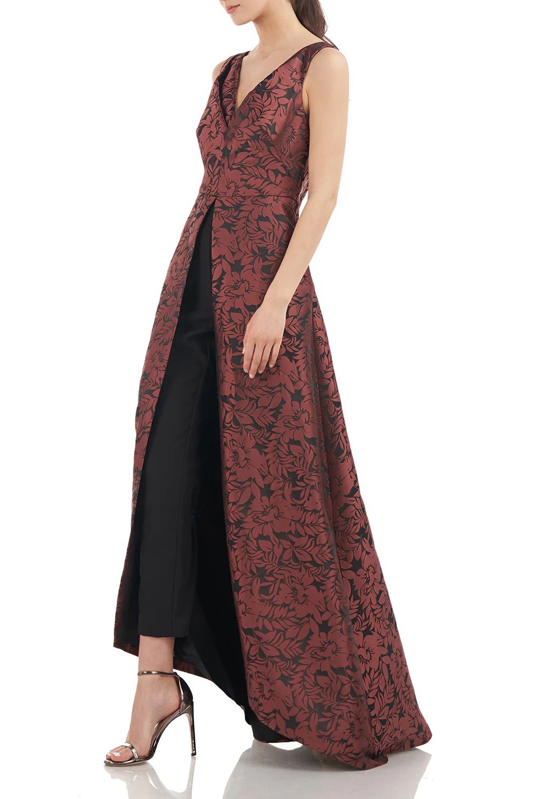 Jumpsuit Floral Print Sleeveless Jumpsuit DEEP BERRY