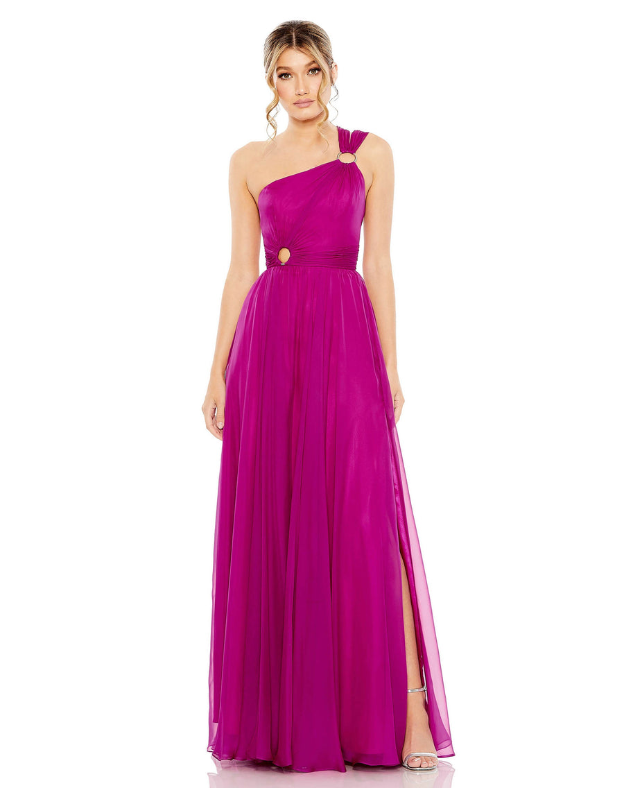 Prom Dresses Long Keyhole A Line Formal Prom Dress Magenta