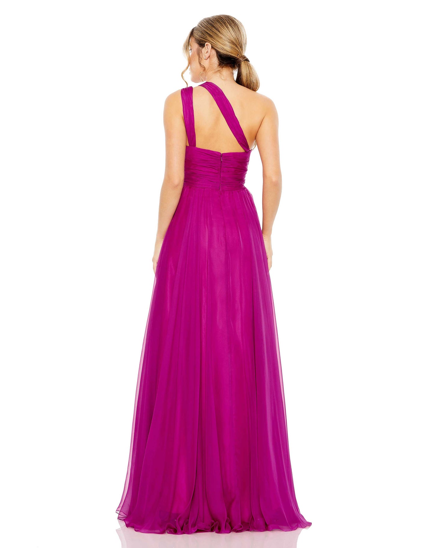 Prom Dresses Long Keyhole A Line Formal Prom Dress Magenta