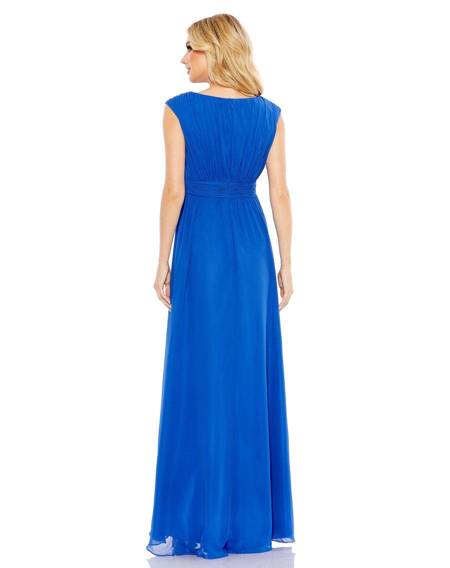 Formal Dresses Long A Line Formal Prom Pleated Dress Cobalt